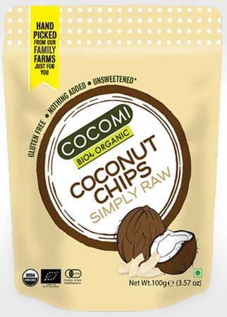 Chipsy kokosowe pieczone bezglutenowe BIO 100 g