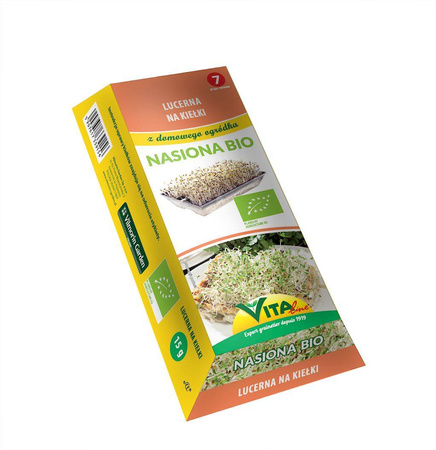 Nasiona lucerny na kiełki bio 15 g (z kiełkownicą) - Vita Line