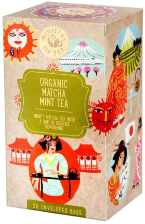 Herbata zielona z miętą i matchą BIO (20 x 1,7 g) 34 g - Ministry Of Tea