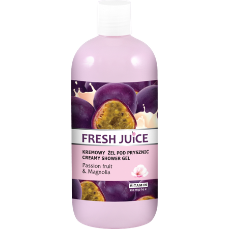 Fresh Juice, Kremowy żel pod prysznic Passion Fruit & Magnolia, 500 ml