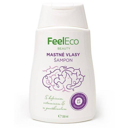 Szampon do włosów przetłuszczających się, Feel Eco, 300 ml